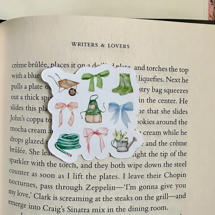 coquette gardening sticker