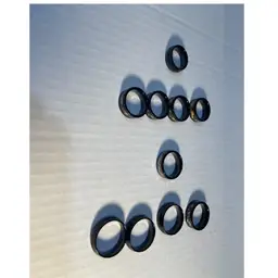 Men’s Black Gold Flake Inlay Rings Size 7-13 Lot Of Ten