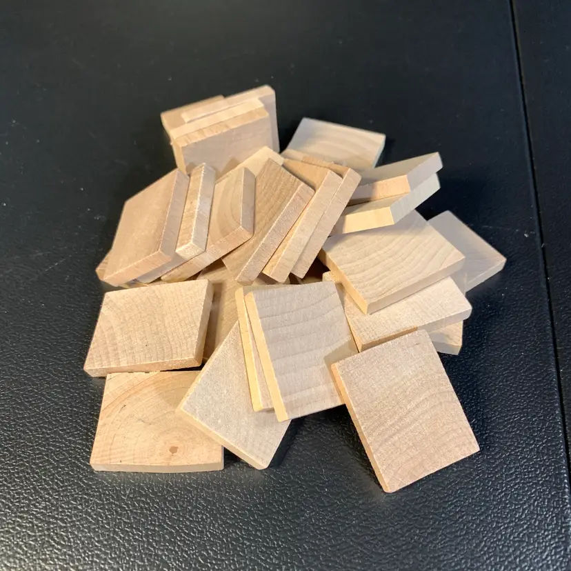 30-Blank Wood Rectangles