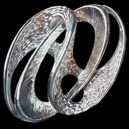 #0035 Coro Signed Vintage Abstract Work Brooch Pin Jewelry