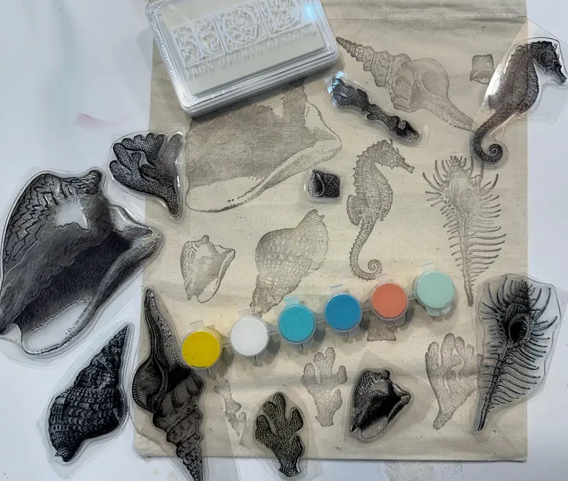 Beach Bag Stamping & Watercolor Kit