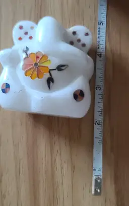Cute Little Elephant White With Orange Designs