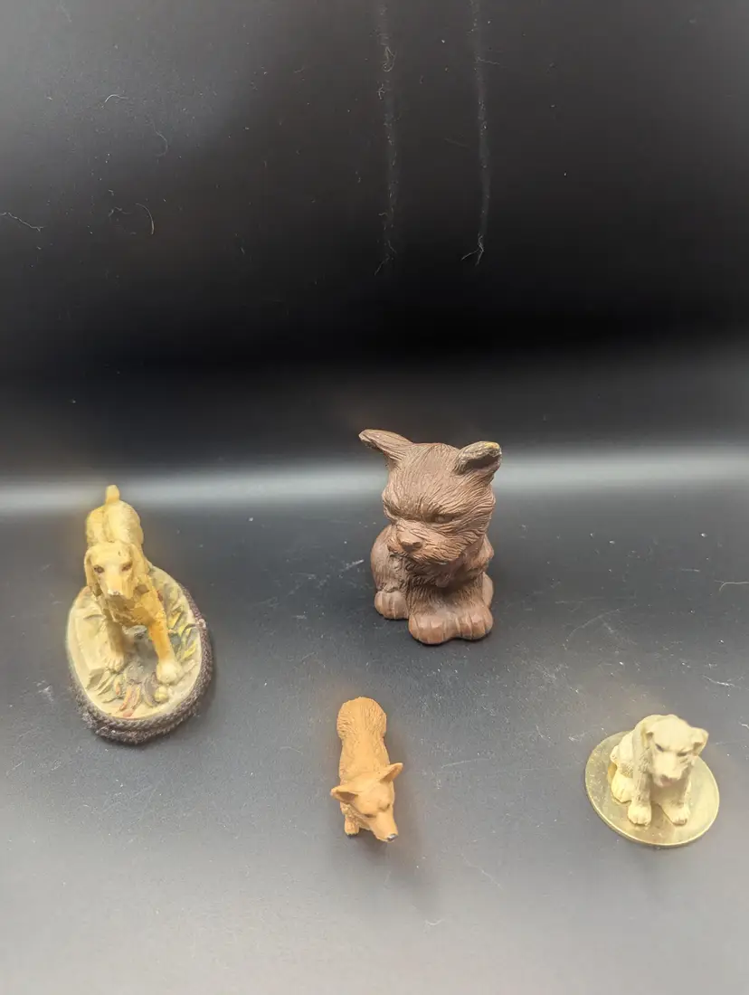 Charming Vintage Lot Of 4 Dog Figurine Collection