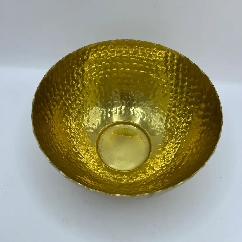Hammered Gold Toe Bowl 10 1/4 Inches