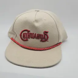 BWM Global El Paso Chihuahuas Embroidered Rope Hat Tan Red Snapback