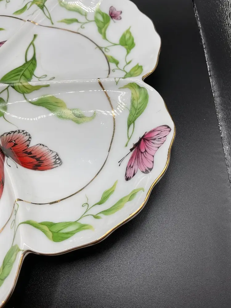 I. Godinger & Co. Butterfly Garden 6-part Relish Dish