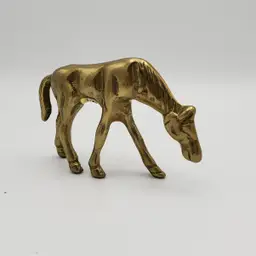 Solid Brass Horse Figurine 2.5” High