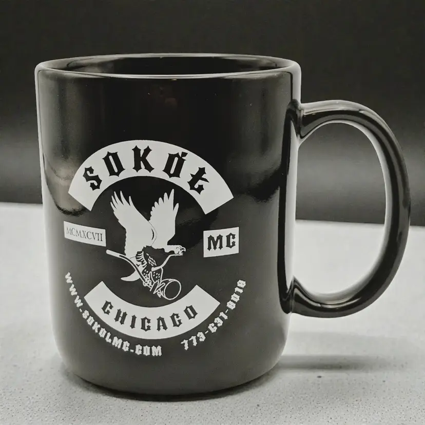 Sokol Chicago Polish Motorcylce Club Coffee Tea Cocoa Mug Cup 1997 EUC