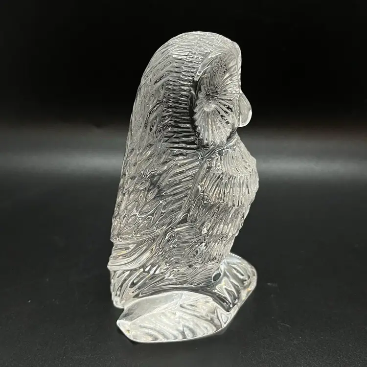Vintage Waterford Crystal Barn Owl Paperweight Figurine HTF