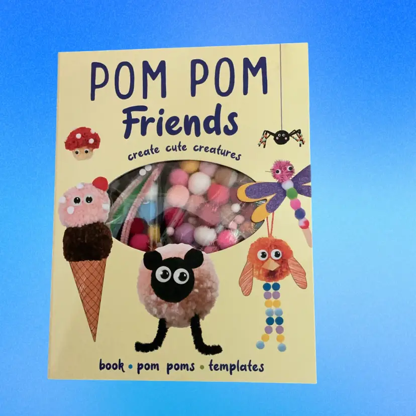 Cute Adorable Pom ~ Pom Friends Craft Box. Great For Kids , Party’s Any Occasion. Just Fun Arts & Crafts For Any Age.  Brand New Not Opened.