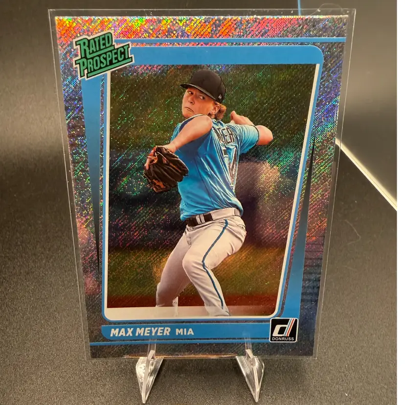 Max Meyer Rated Prospect Parallel 2021 Donruss Miami Marlins