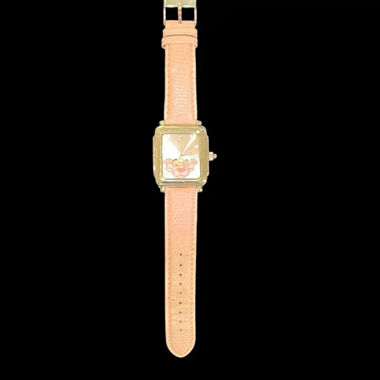 Pink Panther 40th Anniversary Watch with Rhinestones WORKING CONDITION Needs Battery