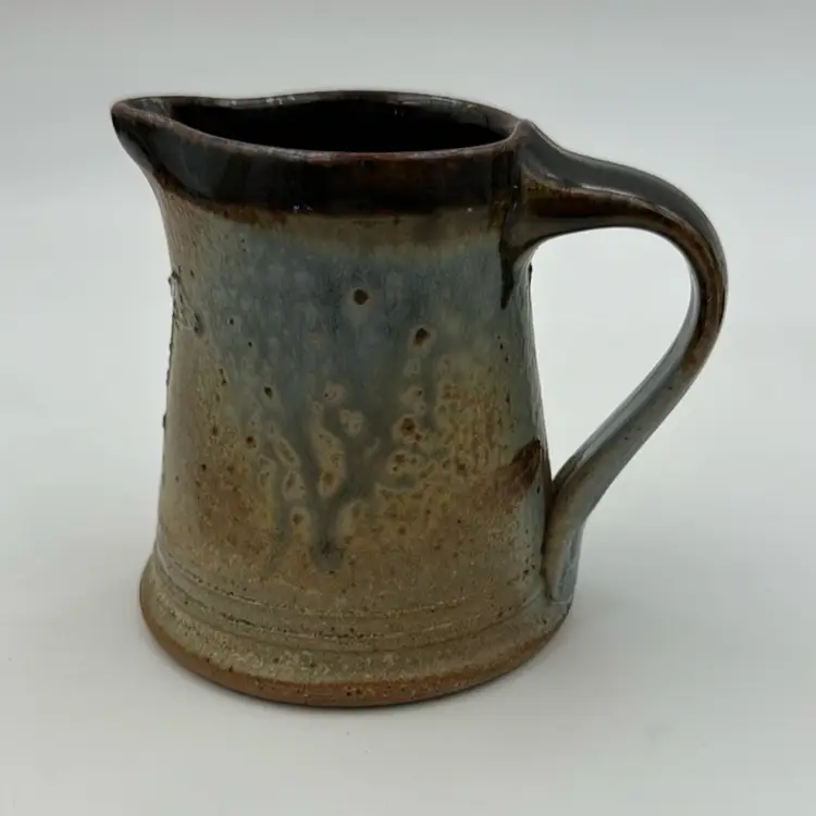 Hand Made Pottery Creamer With A Horse