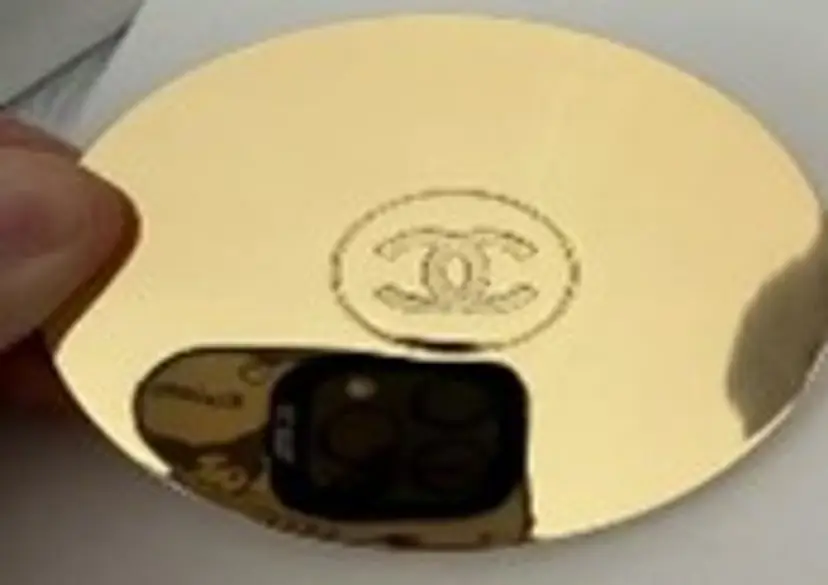 Chanel GWP Gold Metal Dual Compact Mirror