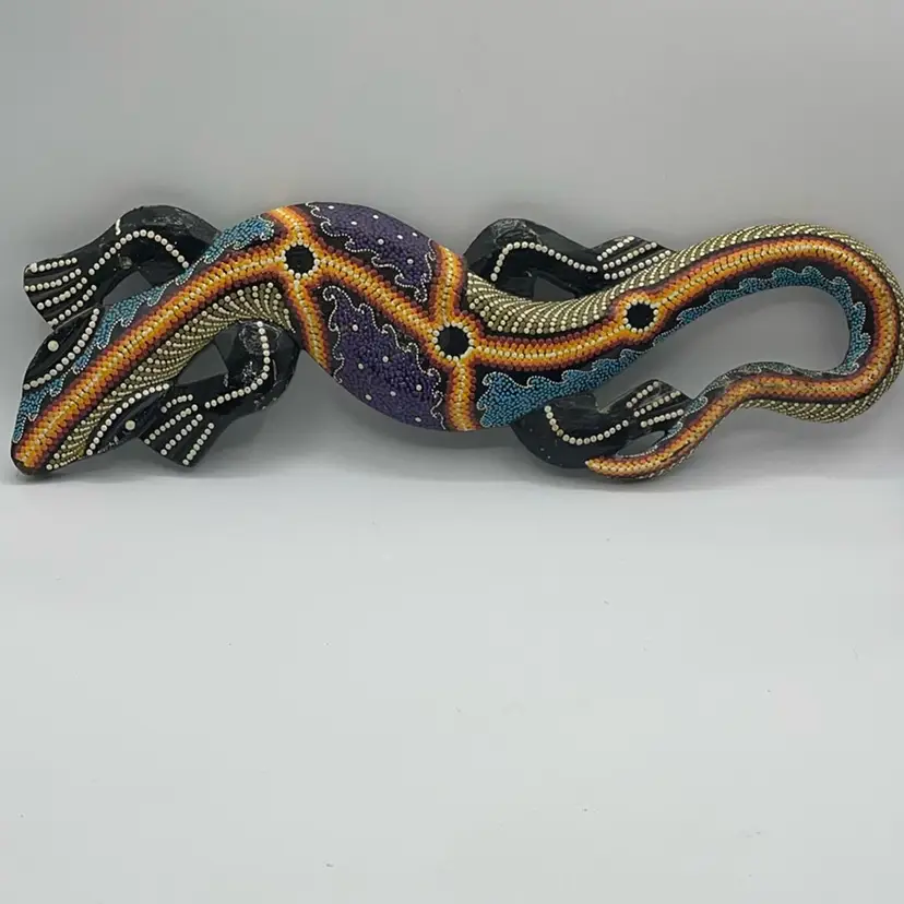 Oaxacan Wood Carving gila monster, lizard, iguana wall hanging