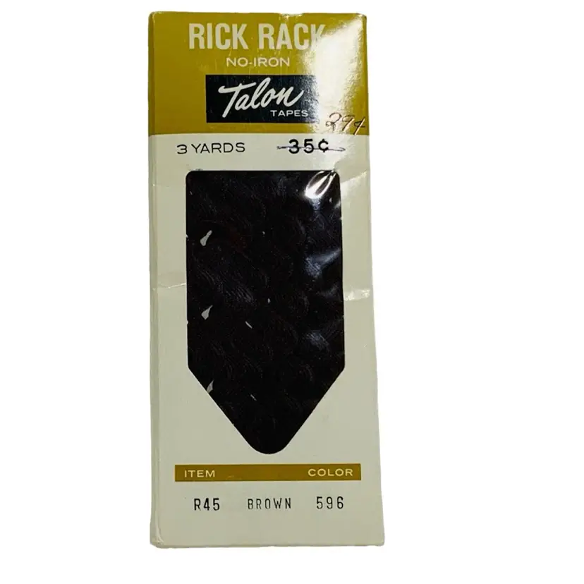 Vintage Sewing Notions In Original Packaging Black Rick Rack
