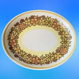 VTG Fashion Manor Garland by Franciscan 14”Large Oval Platter Mid Century Modern