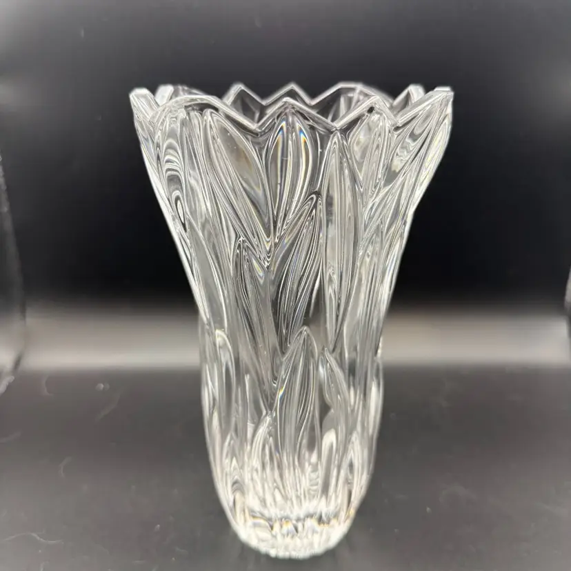 Block Lead Crystal Tulip Vase