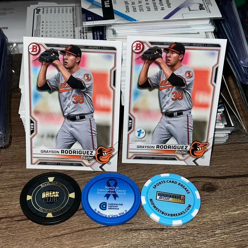Grayson Rodriguez 2021 Bowman & 2021 Bowman 1st Edition Baltimore Orioles