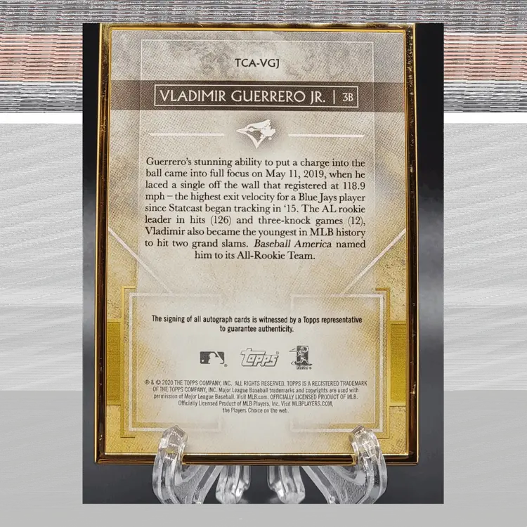 Vladimir Guerrero Jr 2020 Topps Tanscendent Auto /25 Toronto Blue Jays