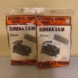 Carpet Care Eureka S & M Vacuum Cleaner Bags - 4 Bags & 3 Filters - 1985