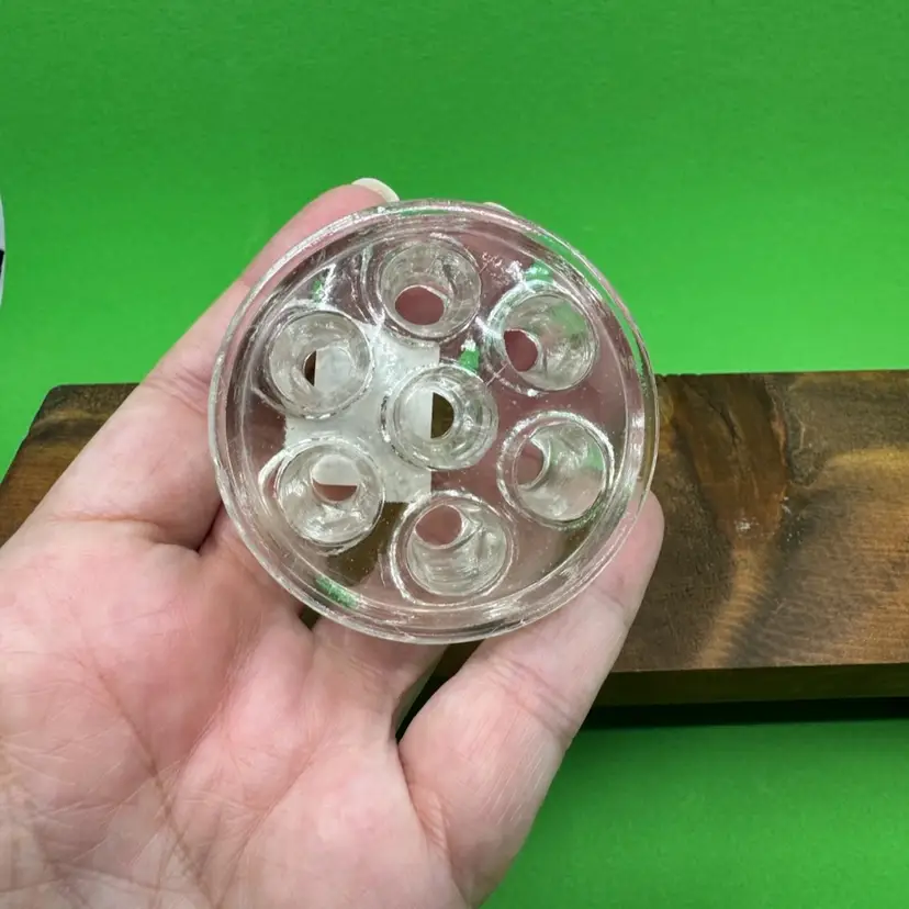 Small Vintage Glass Flower Frog