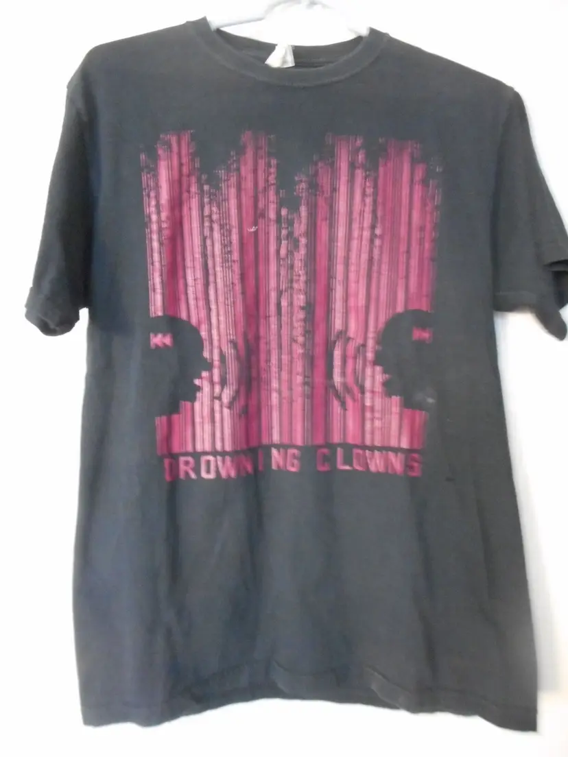 Drowning Clowns Purple on Black Band Graphic T-Shirt Unisex Sz M Jerzees Tag