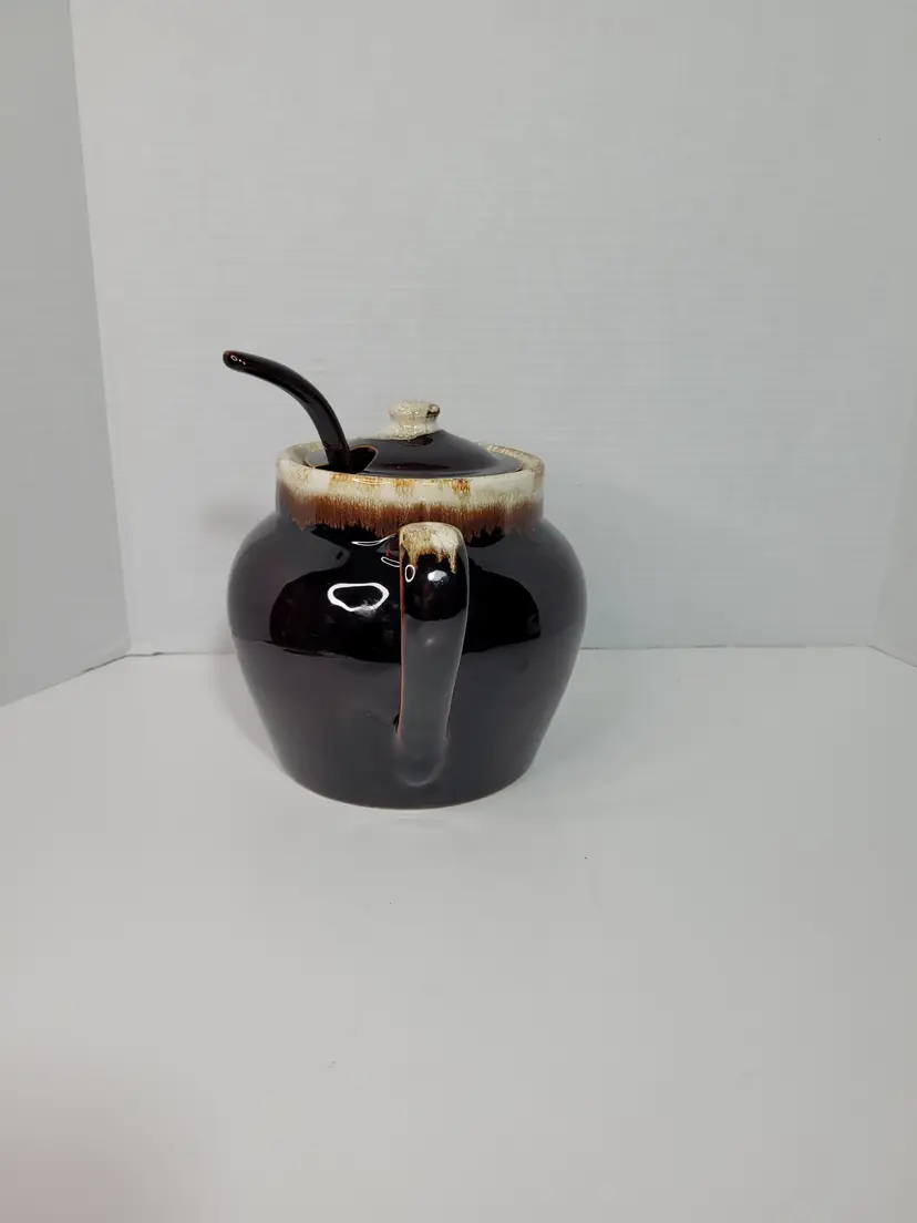 Vintage Pfaltzgraff Brown Drip Glazed Tureen w Ladle and Lid Gorgeous Purrfect