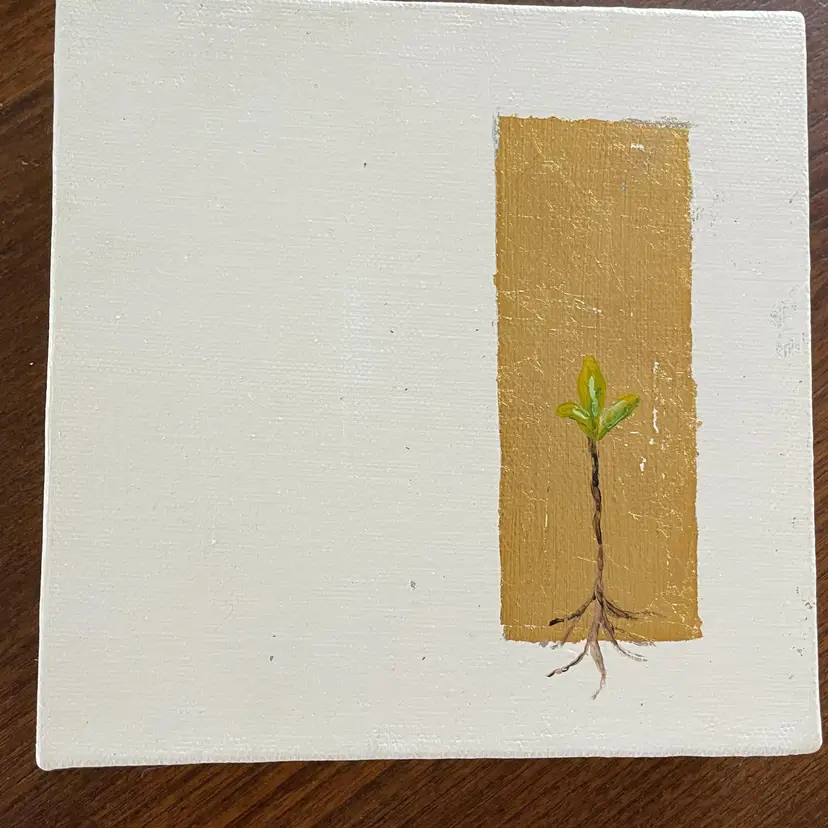 Original Artwork "Emerging" series 6 x 6 x 1 1/2