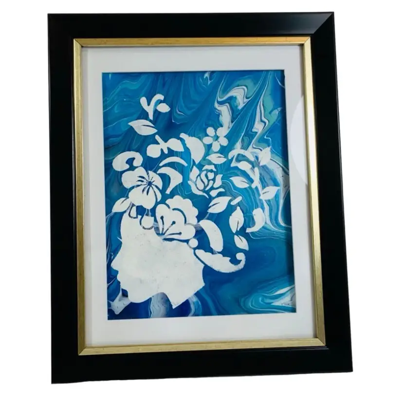 “Blue Flower Child” Original Art Signed By Artist