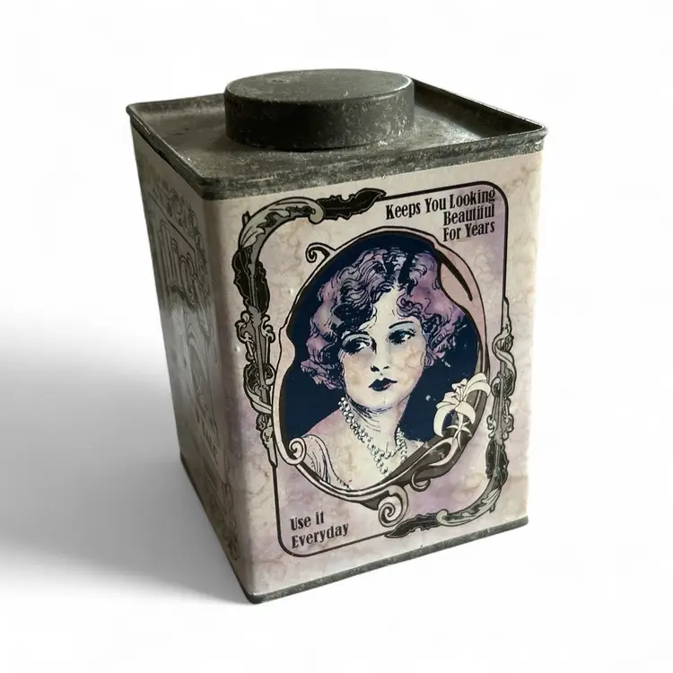 Vintage Lillie’s Talcum Powder Jar Tin