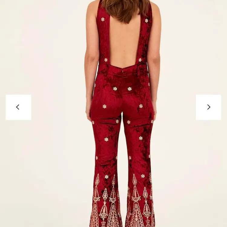 Free People Lenni Chromatic Velvet Jumpsuit | XS | New