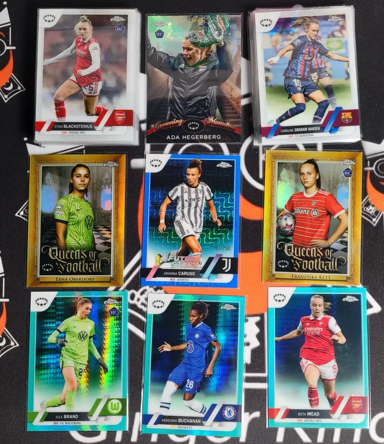 2022-23 Topps Chrome UEFA UWCL Lot – 26 Base + 9 Inserts