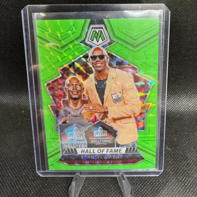 Terrell Owens 2024 Mosaic Neon Green Prizm /10 San Francisco 49ers