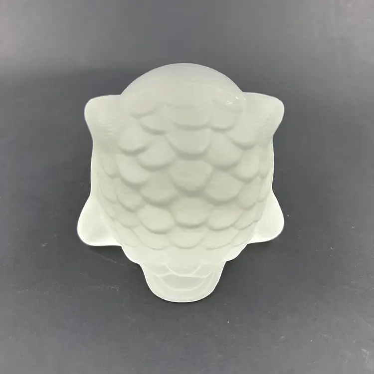 Vintage Goebel Western Germany Squatty Satin Glass Owl 2.5” T 3.5” W