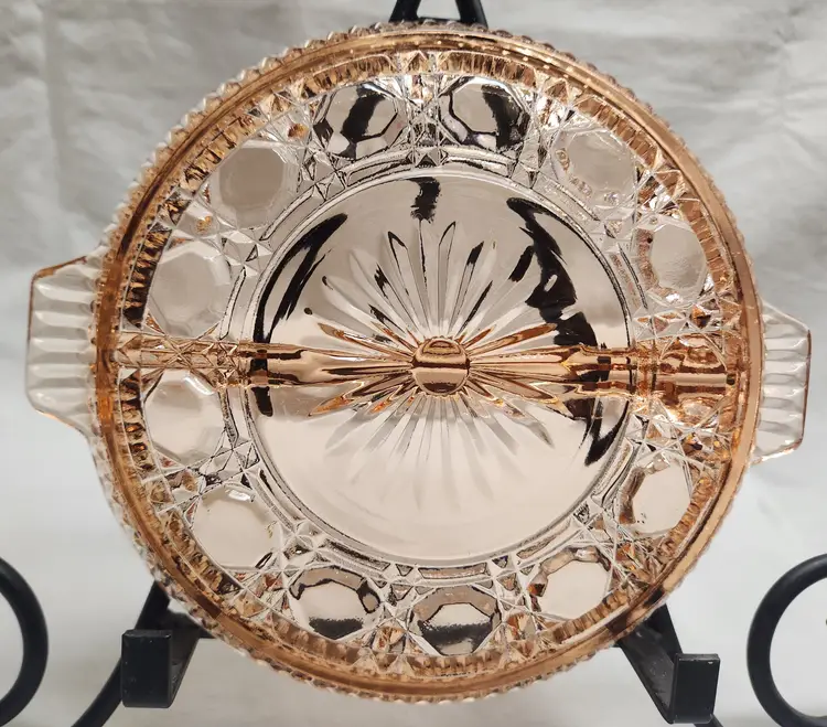 Indiana Glass Company Depression Crystal Divided Relish Dish