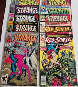 1977 Red Sonia & 1989 - 1992 Dr. Strange 10 Comic Book Lot