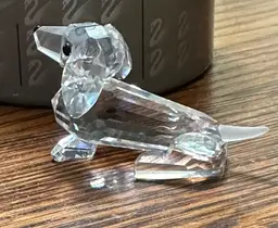 Swarovski Crystal Mini Dachshund Dog Frosted Tail 7672NR042