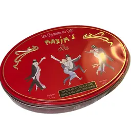 Maxim’s De Paris Vintage Inspired Chocolate Tin Repro 7” Oval