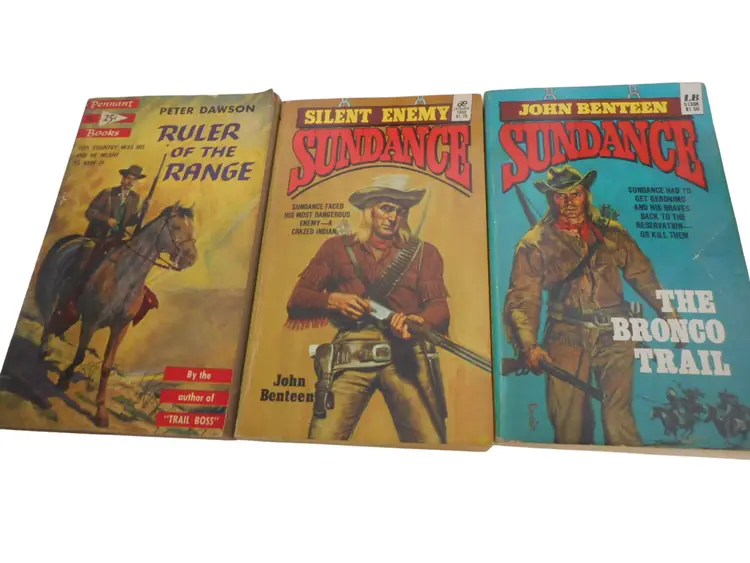 Lot of 22 Vintage Western Paperback Books 1950s - 1980s