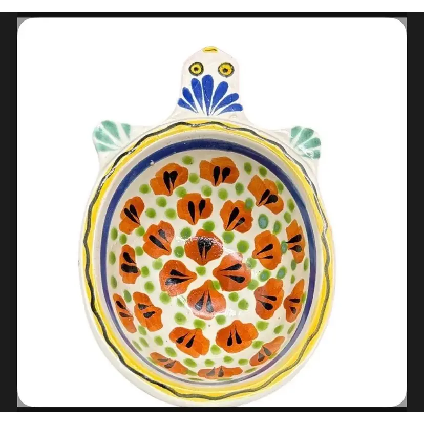 Mexican Majolica Pottery Salsa Bowl