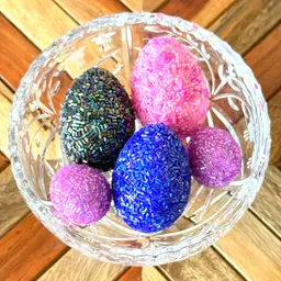 Custom Beaded Easter Eggs Set Of 5