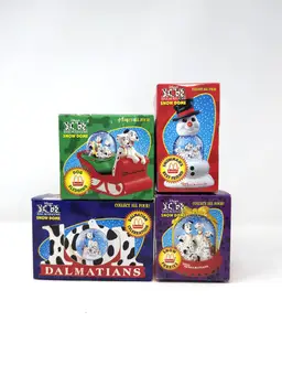 Disney 101 Dalmatians Snow Globes Set Of 4 1996 McDonalds Holiday