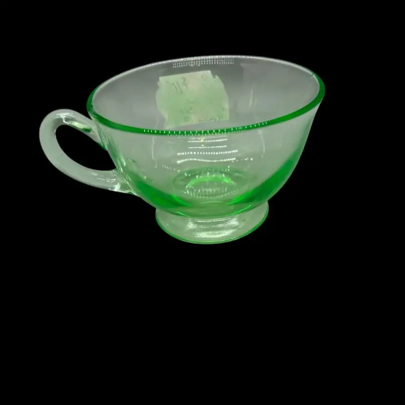 06 Uranium Glass Tea Or Coffee Cup