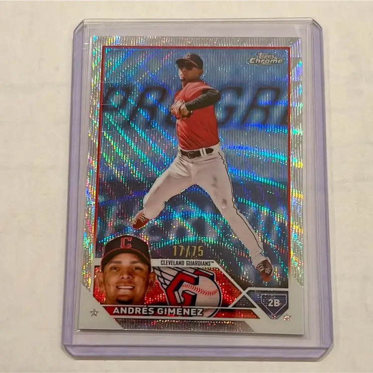2023 Topps Chrome Andres Gimenez Refractor Shimmer /75