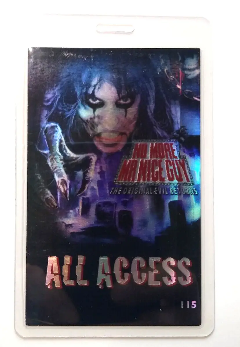Alice Cooper Evil Returns Backstage Pass Original Vintage UNUSED 2011 Hard Rock