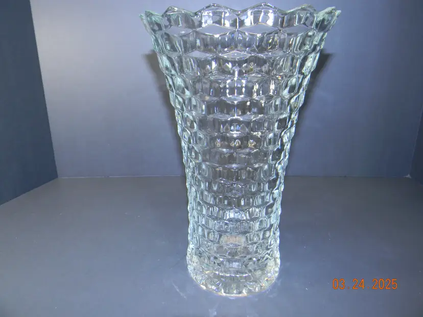 Fostoria Clear Glass Flared Floral Vase
