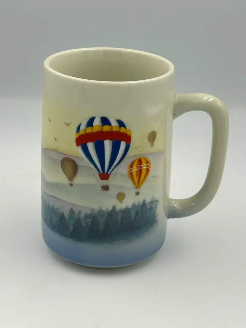 Vintage Otagiri mug, hot air, balloon balloons made in Japan