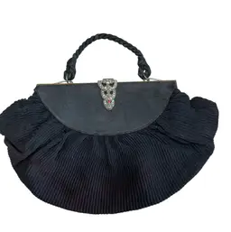 Black Pleated Clutch