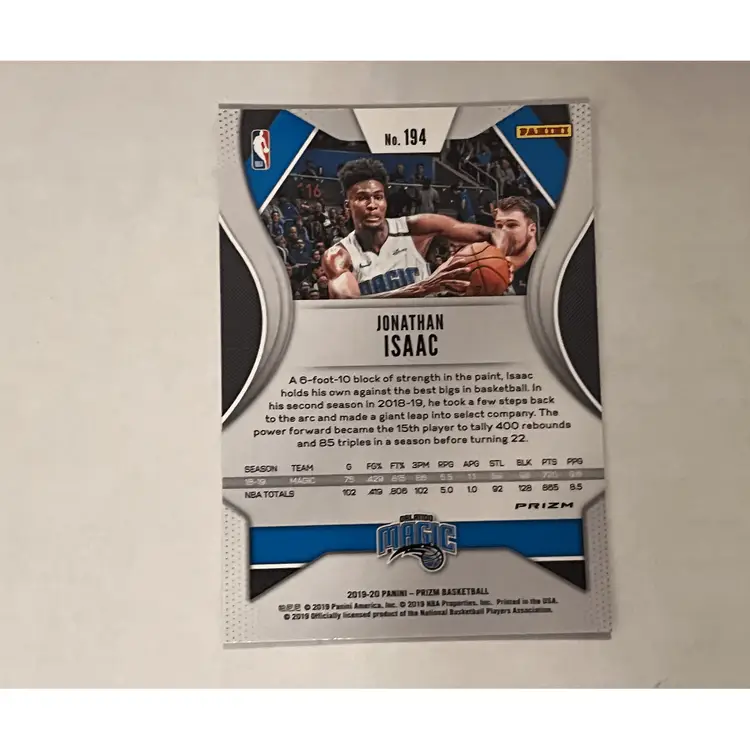 2019-20 PANINI PRIZM JONATHAN ISAAC #194 RUBY WAVE